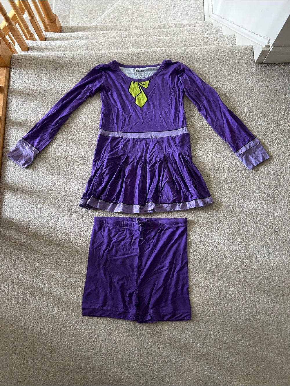Bums and roses x Scooby Doo Daphne dress and shorts set size 16 bamboo purple